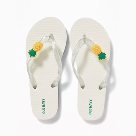 old navy pineapple flip flops